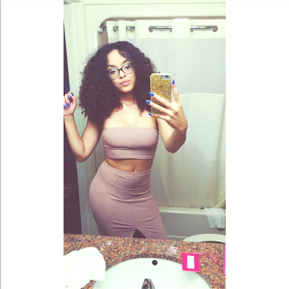 2 piece nude set